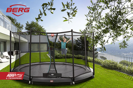 Berg Favorit trampoline rand 380 cm grijs