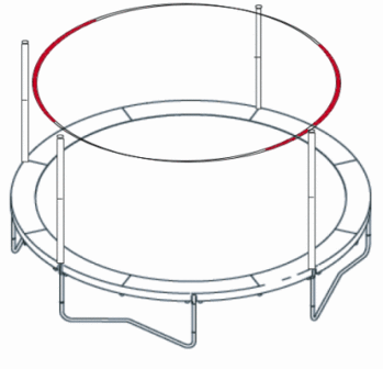 Glasfiber stok voor JumpPod trampolines