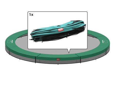Berg Favorit inground trampoline rand 330 cm groen - 8 delen