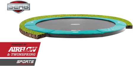 Berg Flatground Champion trampoline rand 380 cm groen