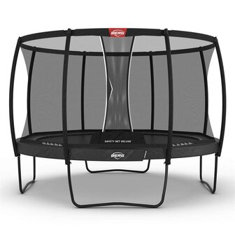 BERG Champion Regular 380 cm zwart met veiligheidsnet Deluxe