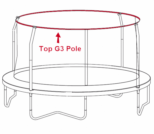 Glasfiber stok voor Exit Jumparena trampolines