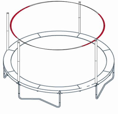 Glasfiber stok voor Exit Jumparena trampolines
