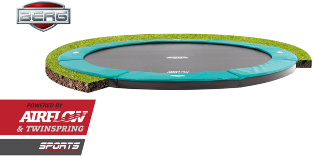 Berg Inground Champion trampoline rand 380 cm groen