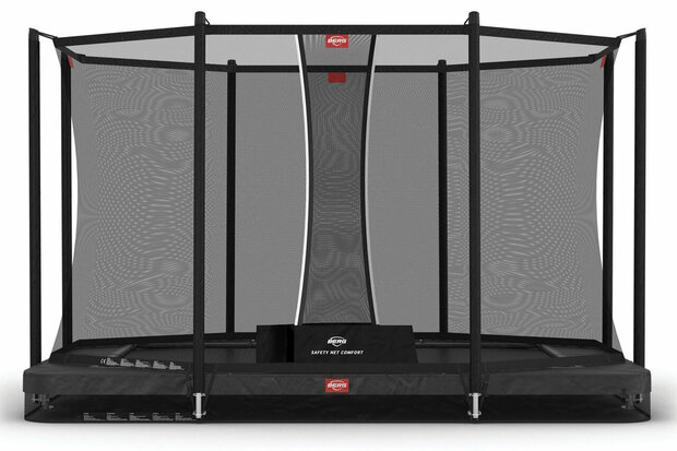 BERG Ultim Favorit InGround 330x220 cm Zwart met safetynet Comfort