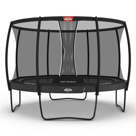 BERG Champion Regular 380 cm zwart met veiligheidsnet Deluxe