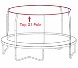 Glasfiber stok voor JumpPod trampolines_