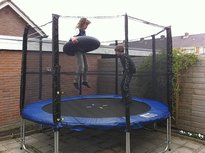 Superfun trampoline 396 cm met net - blauw Superfun trampoline 396 cm met net - blauw