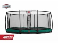 BERG Grand Champion Inground 470 met Deluxe safetynet - groen - grijs BERG Grand Champion Inground 470 met Deluxe safetynet - groen - grijs
