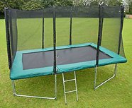 AirJump trampoline 305x213cm met net en trapje AirJump trampoline 305x213cm met net en trapje