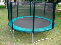 AirJump trampoline 427cm met safetynet - groen AirJump trampoline 427cm met safetynet - groen
