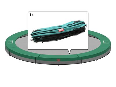 Berg Favorit inground trampoline rand 330 cm groen - 6 delen